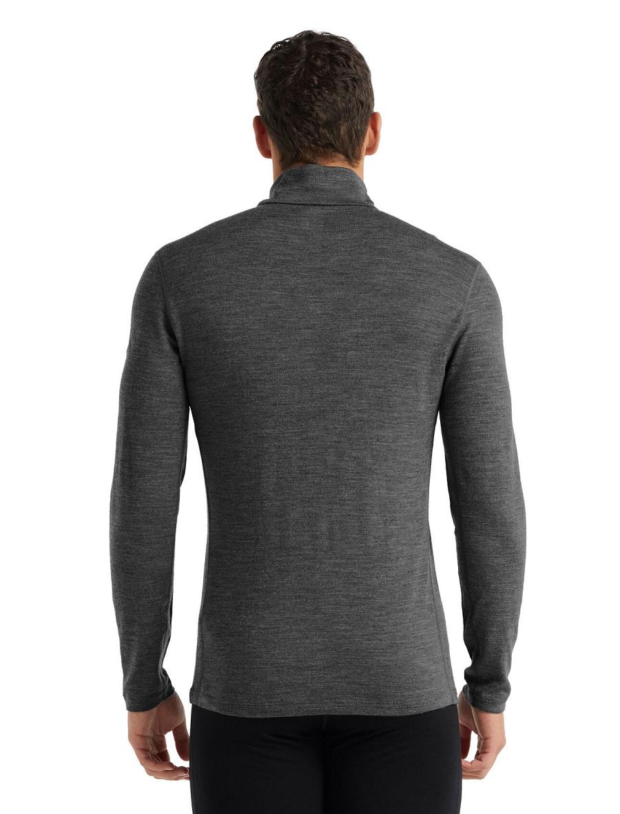 Gritstone Heather Icebreaker Merino 260 Tech Long Sleeve Half Zip Thermal Top Men's Base Layers | AU 1386ILHS